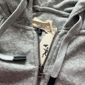 Civil Society Gray Terrycloth Men’s Zipup Hoodie